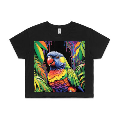 Crop tee Psychedelic Rainbow Lorikeet Thumbnail