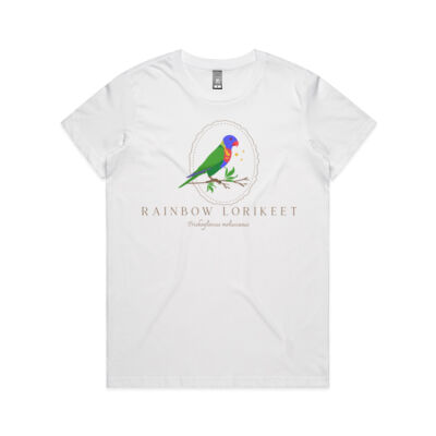 Womens Tee Rainbow Lorikeet with Scientific Name Thumbnail