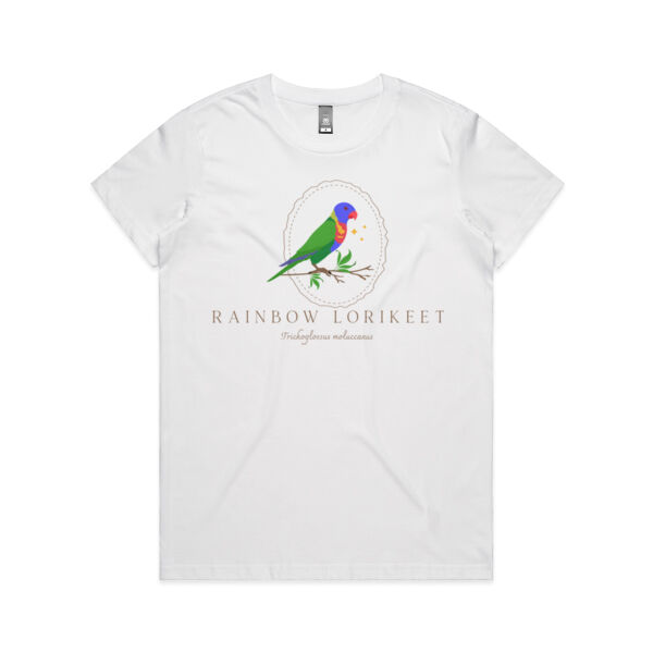 Womens Tee Rainbow Lorikeet with Scientific Name Thumbnail