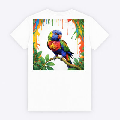 Mens Heavy Tee - Front and Back print melting colours Thumbnail